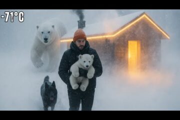 Epic Off Grid Survival Blizzard Story Healing an Injured Polar Bear Cub