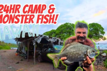 24 Hours Off-Grid in Hawaii | Monster Fish Caught at Camp!