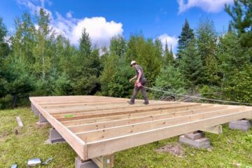 Building A Simple Affordable Off Grid Cabin In The Woods: Floor Framing