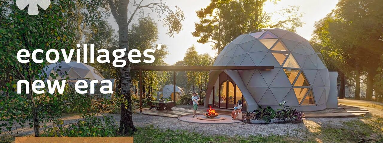 Building ecovillage of storm-proof homes made of bone-like biomaterial