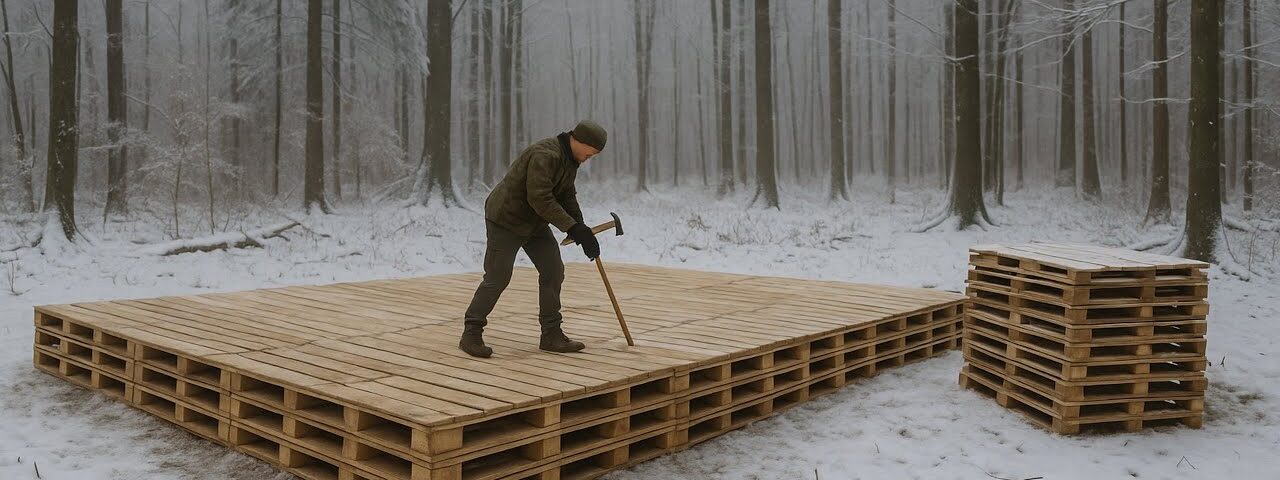 I’m Building a Free Pallet House in 129 Days in the Forest