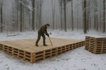 I’m Building a Free Pallet House in 129 Days in the Forest