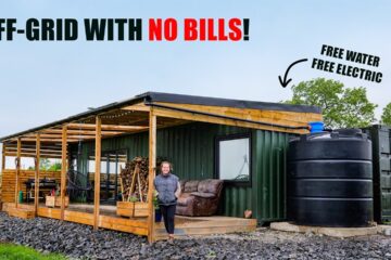 Living On Rainwater & Solar Power In This OFF-GRID, Modern, Shipping Container Home!