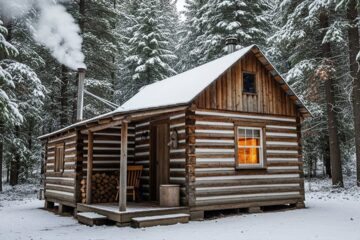 Finished My Off Grid Log Cabin in the Forest Cozy Survival Shelter with Wood Stove