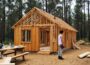 60 Days in the Wilderness – Building a Cozy Wooden Cabin Step by Step/ Start to Finish