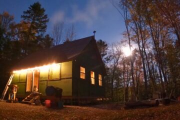 A fall day at Off Grid Camp in the Maine Woods A fall day at Off Grid Camp in the Maine Woods