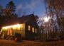 A fall day at Off Grid Camp in the Maine Woods