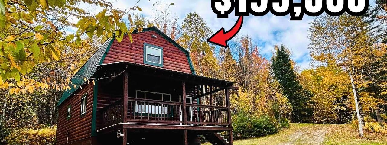 Off Grid Log Cabin on 5 Acres in New Hampshire – 9K! 🔥