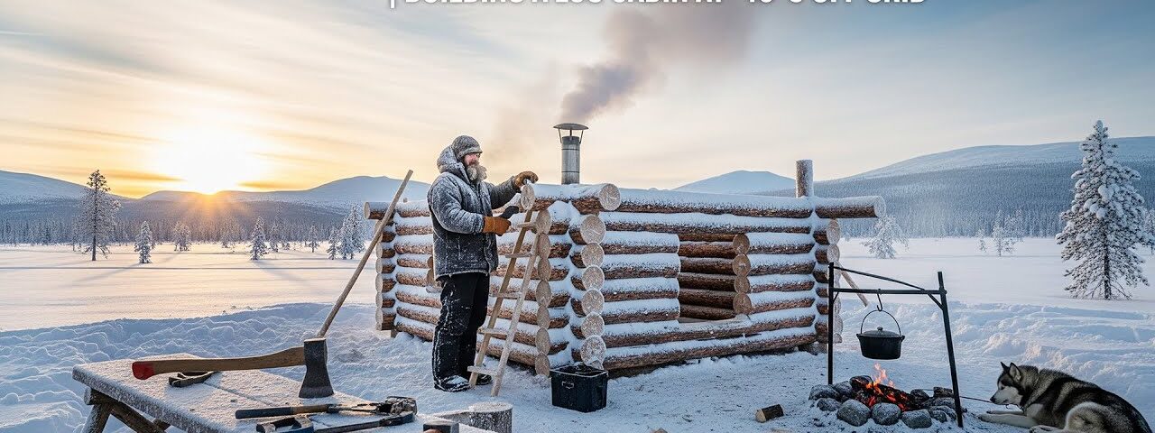 100 Days Alone in the Frozen Wilderness Building a Log Cabin at -40°C Off Grid