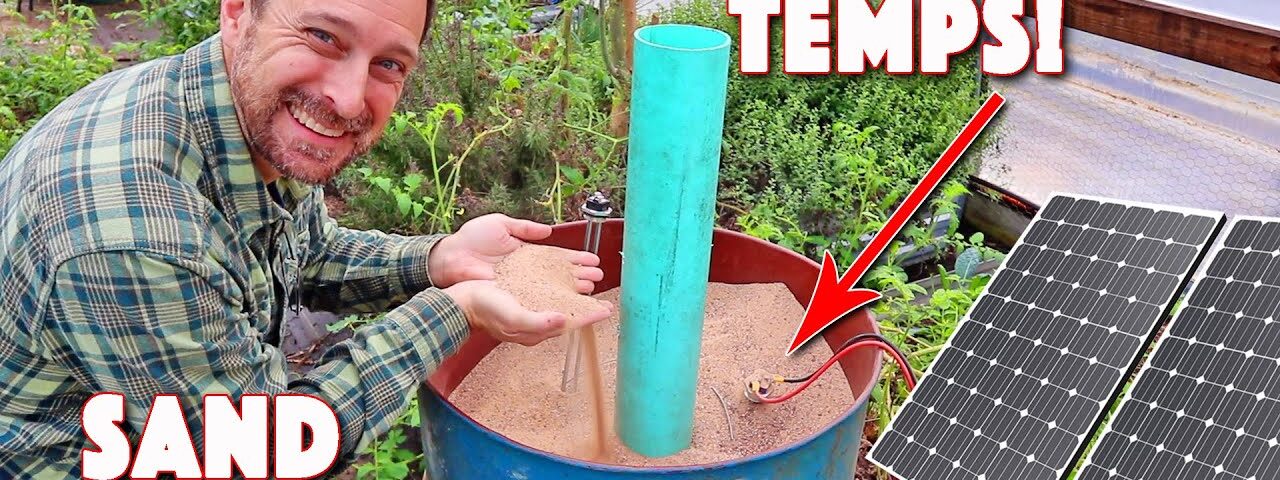 Heating Our Greenhouse With Solar And Sand! How To Make A Sand Battery